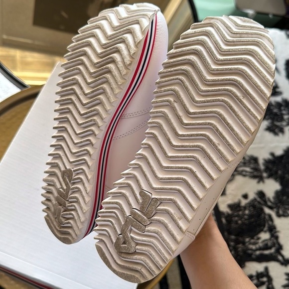 Fila Orbit Stripe Platform Sneakers White/Navy/Red - Picture 5 of 8